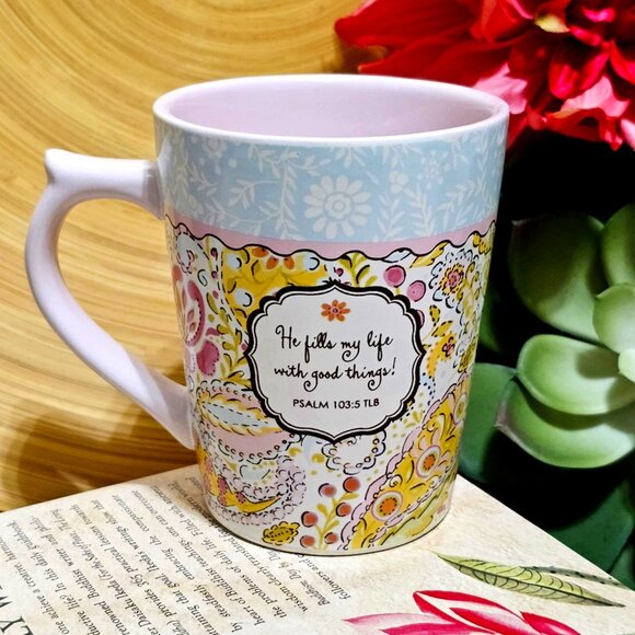 Other - DaySpring #75975 Coffee Cup Mug Psalm 105:5 He Fills My Life With Good Things!